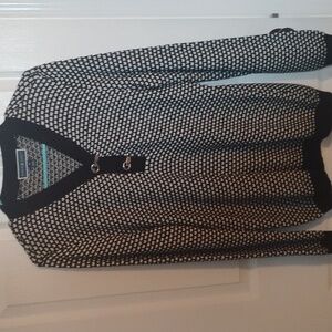 Karen Scott Buckle Knit Henley Sweater